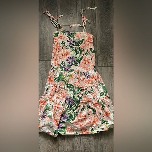 HM Floral Midi Dress M - Picture 2 of 4